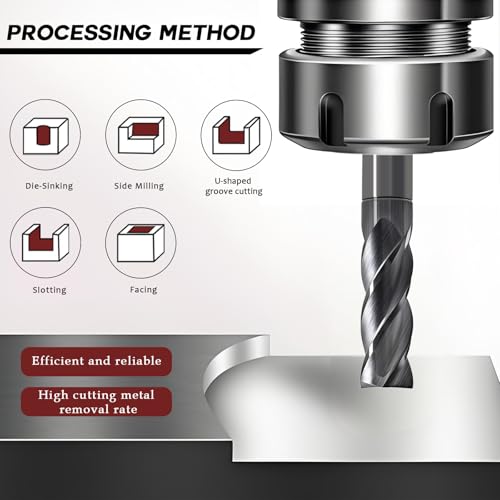 3/8 End Mill-2X Long Time CNC Endmill for Steel & Metal - size: 3/8in (1pc)