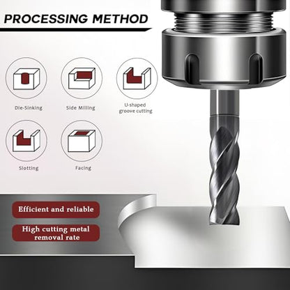 3/8 End Mill-2X Long Time CNC Endmill for Steel & Metal - size: 3/8in (1pc)