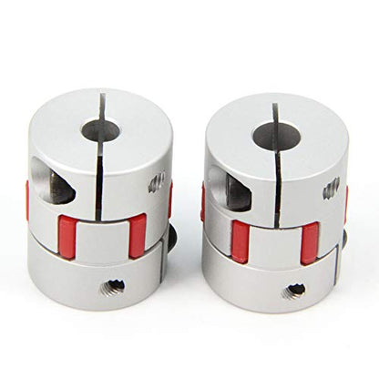 2PCS 6.35mm to 8mm Aluminium Plum Flexible Shaft Coupling Diameter25mm Length30mm 6.35x8mm Motor Connector Flexible Coupler for 3D Printer CNC Machine and Servo Stepped Motor（6.35x8mm） - size: 6.35x8mm, style: D25 L30