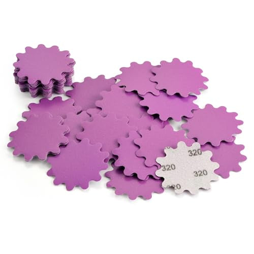 MAXMAN 2"Sanding Discs, 320 Grit Flex Edge Sandpaper, for Drill/Bowl Sander - style: 320 Grit