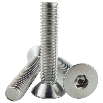 M6 x 30mm Flat Head Socket Cap Screws,Fajoeda 20Pcs M6 Countersunk Bolts 18-8 (304) Stainless Steel Hex Socket Cap Screws - size: 20PCS M6-1.0 x 30mm