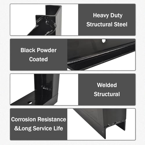 3 PCS 18 x 18 Inch Black Welded Structural Steel Mounting Brackets - size: 18"x18" Welded-3PCS