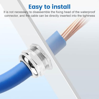 2 Pcs 1" NPT Nickel-Plated Copper Cable Gland - style: 1" NPT