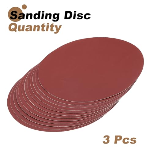 uxcell 12pcs 10-Inch PSA Sanding Discs, 320 Grits Aluminum Oxide Self Adhesive Stick Back Sandpapers, No-Hole Round Wet/Dry Sander Papers, Sand Auto Car Paint, Wood, Metal - size: 320 Grits