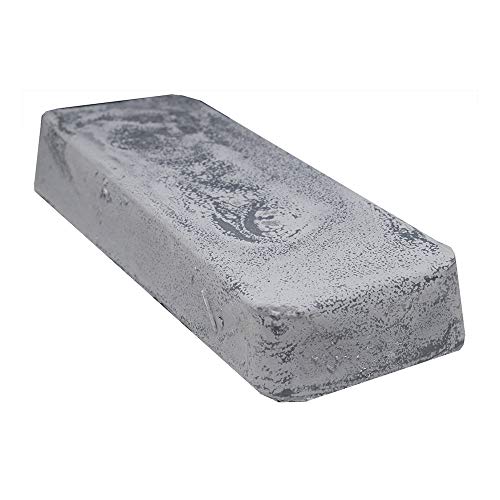 Benchmark Abrasives Gray Polishing Buffing Compound for White Color Hard Metal Polishing Stainless Steel White Gold Chromium Platinum Nickel Plate Sterling Silver, 1 Pound Bar (Gray Stainless) - style: Gray Stainless