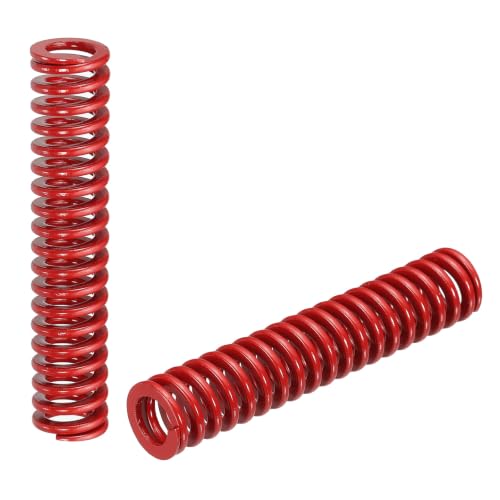 HARFINGTON 2pcs Die Spring 1/2" OD x 2.5" Free Length SMH2010, Red - size: 1/2" OD x 2.5" Free Length
