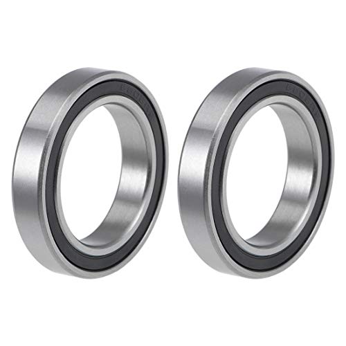 uxcell 6805-2RS Deep Groove Ball Bearings 25mm Inner Dia 37mm OD 7mm Bore Double Sealed Chrome Steel Z2 2pcs - size: 25x37x7mm