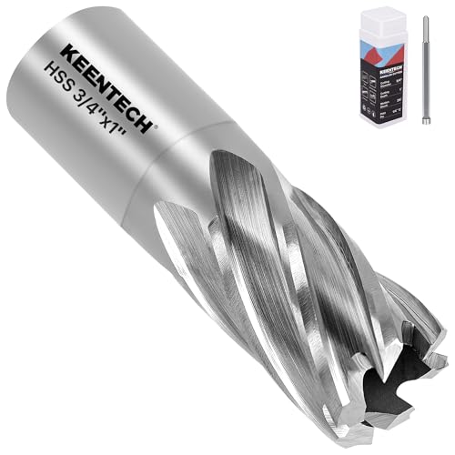 KEENTECH M2AL HSS Annular Cutter,3/4 Inch Diameter x 1 Inch Depth, - size: 3/4" dia, style: 1" depth
