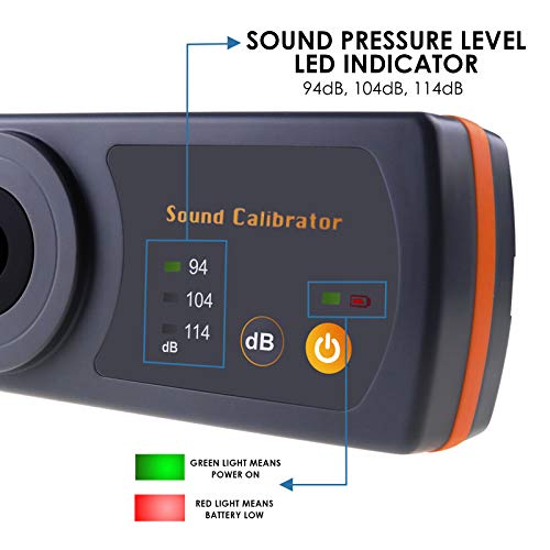 Decibel Meter Calibrator 94dB & 104dB & 114dB Calibrator with Three Calibration Level