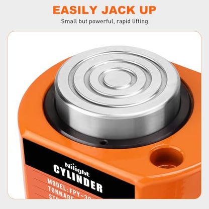 Nilight 30Ton Hydraulic Cylinder Jack Porta Power Ram Single Acting Lifting - size: 30T Jack