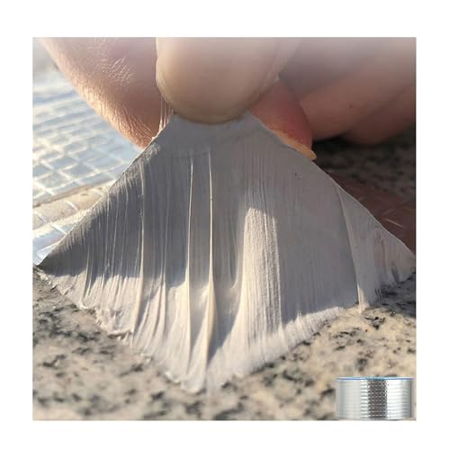 Butyl Tape Waterproof Tape, Aluminum Foil Butyl Seal Tape for Leakage, Butyl Rubber Tape for Reapring for Boat, Pipe Sealing, Roof Crack, RV, Awning, Window Sealing - 2"W x 16'L - size: 2 inch x 16.5feet