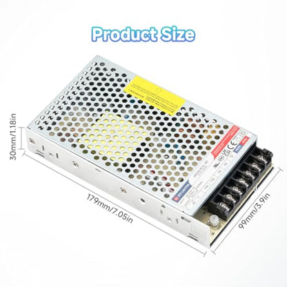 BTF-LIGHTING Power Supply DC12V 200W UL Recognized Component for LED Strip - size: 12V200W