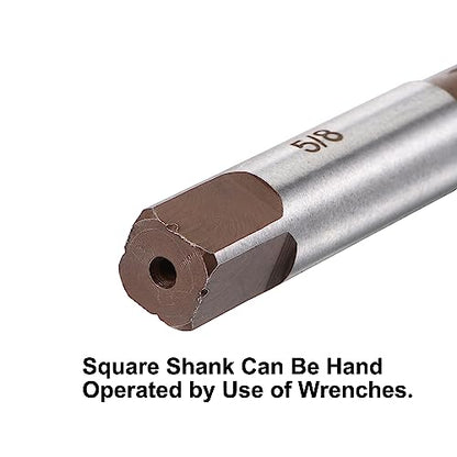 uxcell 5/8" Hand Reamer H8 Accuracy Alloy Tool Steel 6 Flutes Straight Shank Milling Cutter Tool - size: 5/8"