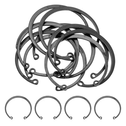 uxcell 10Pcs 2-5/32" (55mm) Internal Retaining Ring Circlip, 65 Mn Spring Steel Internal Circlip Snap Rings C-Clips for Grooved Shafts Studs, Black - size: 2-5/32"(55mm)
