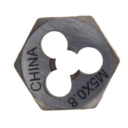 Utoolmart Hex Rethreading Die, M5 x 0.8 Pitch, Carbon Steel Thread Die, Hex Rethreading Die Machine Thread Die, Hexagon Taper Pipe Die, 1 Pcs - size: M5×0.8 Standard Teeth