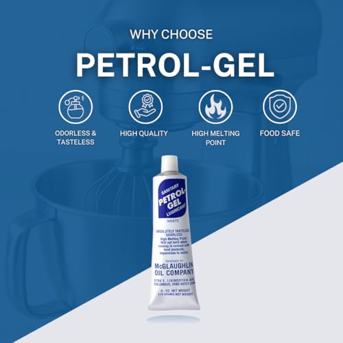 Petrol-Gel Food Grade Equipment Lubricant NSF - Premium Mineral Oil for Food Grade Grease Applications, Commercial Multipurpose - Pack of 2