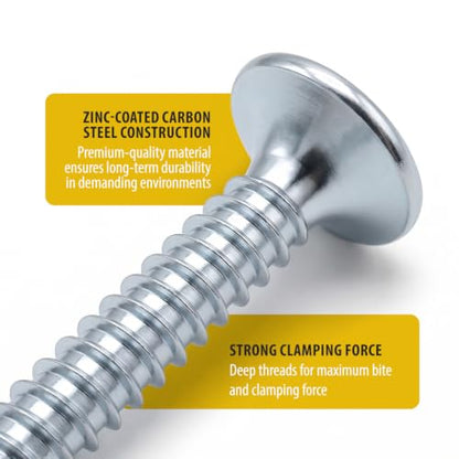 BCP Fasteners 100 Qty #14 x 1" Flat Head Zinc Coated Phillips Head Wood Screws (BCP68) - size: #14 x 1"