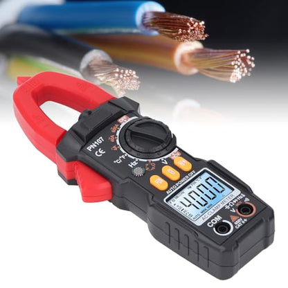 Digital Clamp Meter, 6000 Counts, T RMS Multimeter, Auto Ranging Voltmeter Ampmeter with AC DC Current Voltage, NCV Live Wire, Inrush, Diode, Temperature, Continuity