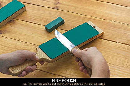 BeaverCraft Leather Strop Compound for Knife Sharpening - Green Polishing Compounds 2 OZ -Stropping Compound - Honing Buffing Compounds P02
