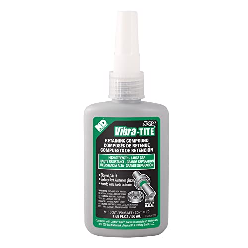 Vibra-TITE - 54250 542 High Strength Large Gap Anaerobic Retaining Compound, 50 ml Bottle, Green - size: 50 milliliters