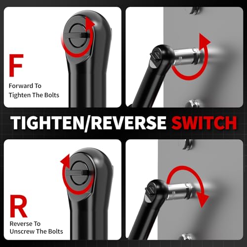 FULLYEA Cordless Electric Ratchet Wrench Set,45Ft-lbs,550 RPM Power Ratchet