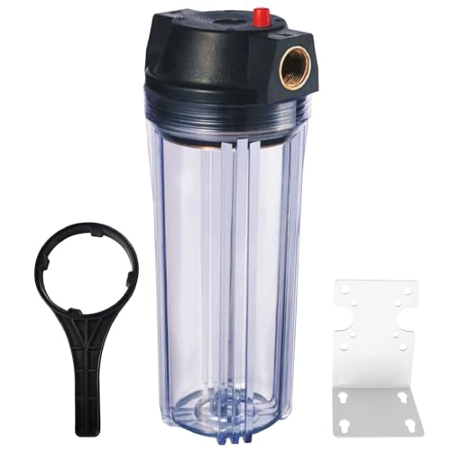 Geekpure 10 Inch Whole House Slim Water Filter Housing - 3/4"NPT Brass Port