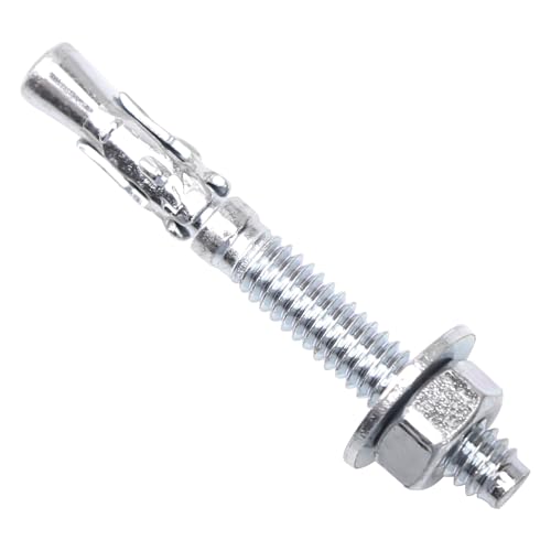 1/4" x 2-1/4" Wedge ANCHORPZ - Concrete Anchor Carbon Steel Wedge Anchor with Excellent Anti-Rust Performance 10PC - size: 1/4"x2-1/4"