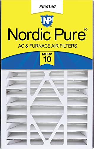 Nordic Pure 16x25x5 (15 5/8 x 24 1/8 x 4 7/8) Air Bear Replacement 255649-105 MERV 10 Air Filter 1 Pack - style: MERV 10