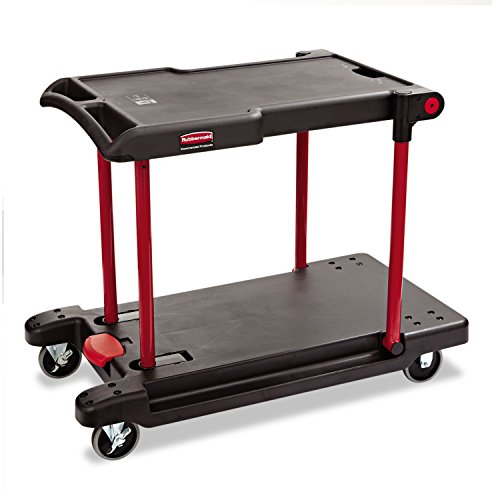 Rubbermaid Commercial Products Convertible Utility Cart/Platform Truck Combination 400 lb. Capacity Black for Warehouse/Garage/Cleaning/Maintenance