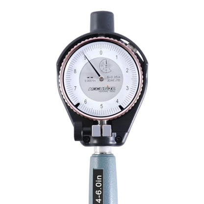 Accusize Dial Bore Gauge Set, 1.4-6 in Range, 0.0001 in Grad. - size: Dial Indication: 0-0.05" x .0001"