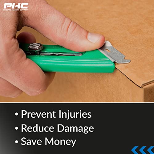 Pacific Handy Cutter S4L Safety Cutter, Retractable Utility Knife with an Ergonomical Design, Bladeless Tape Splitter, Steel Guard for Safety and Damage Protection, Warehouse and In-Store Cutting - style: S4L Safety Cutter