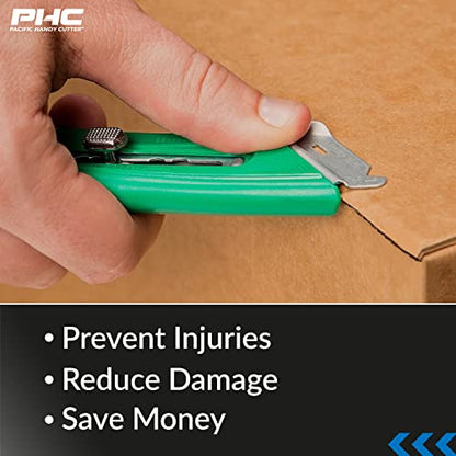 Pacific Handy Cutter S4L Safety Cutter, Retractable Utility Knife with an Ergonomical Design, Bladeless Tape Splitter, Steel Guard for Safety and Damage Protection, Warehouse and In-Store Cutting - style: S4L Safety Cutter