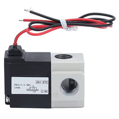 3 Way 2 Position Air Solenoid Valve, 10HZ HighFrequency Control Solenoid Valve with 1/4 Inch Threaded Port (DC 12V)
