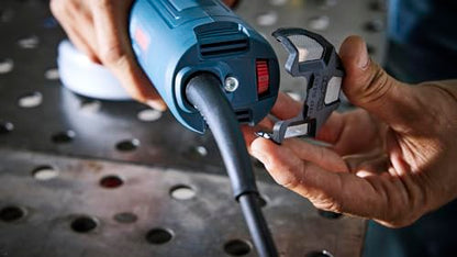 BOSCH GWS14-50P 5 In. Angle Grinder with Lock-On Paddle Switch - Complete Set for Versatile Grinding and Cutting