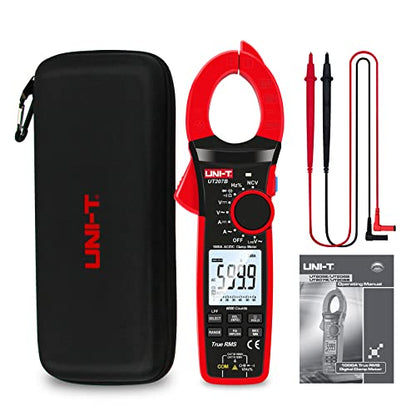 UNI-T Digital Clamp Meter UT207B Inrush Current AC/DC 1000A True RMS HVAC Volt Amp Ohm Meter Clamp On Multimeter Auto Ranging 6000 Counts, Frequency AC DC Voltage LPF ACV Capacitance Duty Cycle Tester - size: UT207B