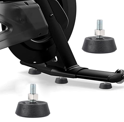 2 Pack Exercise Bike Leveling Feet Replacement Non Slip 3/8" Threaded Screw Stationary Bike Foot Levelers Pad Floor Protector for Exercise Bike Indoor Cycling Bike Workout Bike