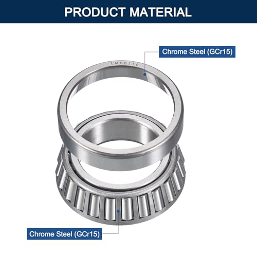 2 Pack LM68149/10 Tapered Roller Bearing Cone and Cup Set - size: LM68149/LM68110
