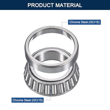 2 Pack LM68149/10 Tapered Roller Bearing Cone and Cup Set - size: LM68149/LM68110