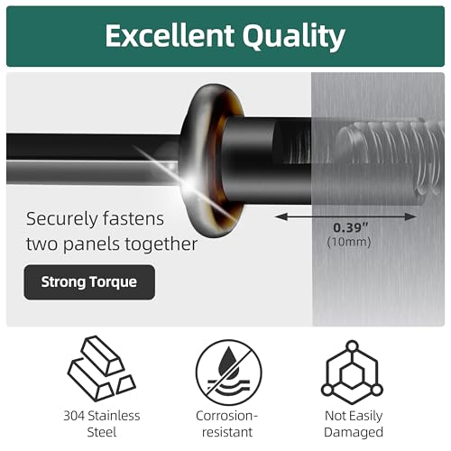 20Pcs 1/4-20 x 1-1/2" Flat Socket Head Cap Screws Bolts Barrel Nuts Kit, 304 Stainless Steel 18-8 Furniture Bolts Screws and Nuts, Black Oxided - size: 1/4 x 1-1/2"