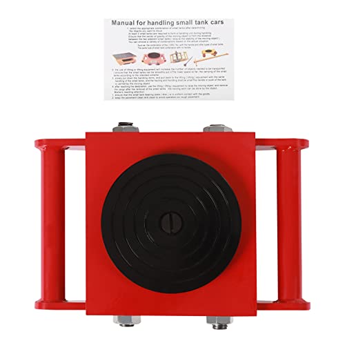 Machinery Mover, 6 Ton 360° Rotation Heavy Duty Dolly Skate Roller Trolley Cargo Moving Tool 4 Rollers with Handle