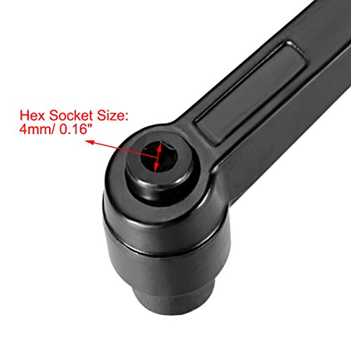 uxcell M8 Handle Adjustable Clamping Lever Thread Push Button Ratchet Female Threaded Stud 2 Pcs - size: M8