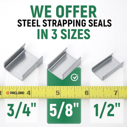 5/8" Open Seals for Steel Strapping, Pack of 2000 - size: Pack of 2000