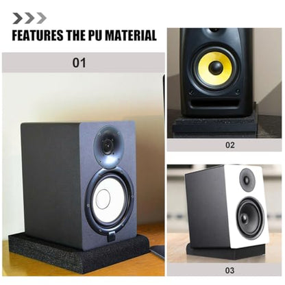 Speaker Pads Subwoofer Isolation Pad Black Pu 2pcs