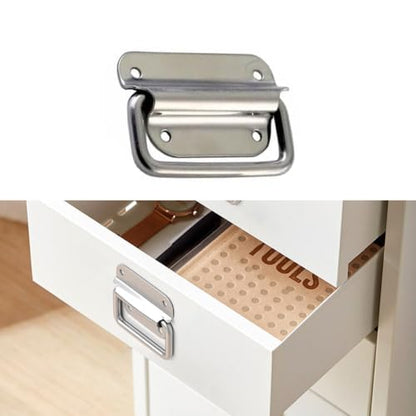 304 Stainless Steel Folding Pull Handle, Recessed Chest Lift Grip