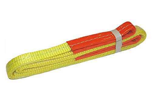 Everest C1127 1" X 4' Flat Sling Eye to Eye/Lifting Sling for Construction, Lifting, Moving, Hoisting - Strap Heavy Duty - 2PLY 1-Pack 3200lbs WLL