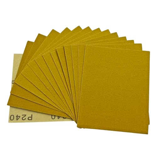 40 Pcs 1/4 Sheet Sandpaper, 240 Grit Premium Sand Paper for Wood Metal Automotive, 5.5" x 4.5", Wet/Dry Use, Palm Sander & Hand Sanding - style: Gtit 240
