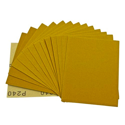 40 Pcs 1/4 Sheet Sandpaper, 240 Grit Premium Sand Paper for Wood Metal Automotive, 5.5" x 4.5", Wet/Dry Use, Palm Sander & Hand Sanding - style: Gtit 240