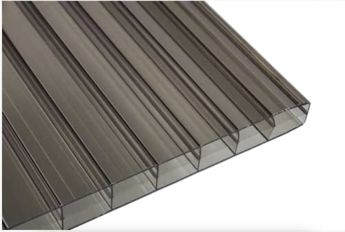 Falken Design Plexiglass Bronze Multiwall Sheet/Twin Wall/Roof Panel - 8mm inch Thick - 12 x 12 inch - color: Bronze - 8mm, size: 12 x 12 inch