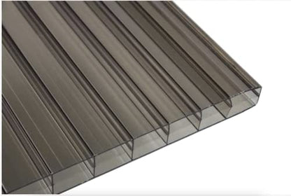 Falken Design Plexiglass Bronze Multiwall Sheet/Twin Wall/Roof Panel - 8mm inch Thick - 12 x 12 inch - color: Bronze - 8mm, size: 12 x 12 inch