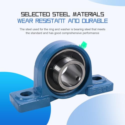 UCP208-24 Pillow Block Bearing,1-1/2 Bore Mounted Pillow Bearing Cast Iron Base -Self Aligning Chrome Bearing,4 Pcs - style: UCP208-24